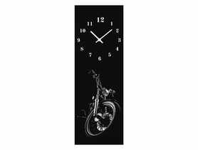Zegar Glassclock 20x60 cm motorcycle STYLER