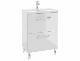 Zestaw szafka z umywalką Lido 80 cm biały połysk DEFRA