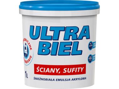 Zdjęcie: Emulsja akrylowa ultra biel biały 1L ŚNIEŻKA