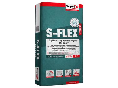 Zdjęcie: Szybkowiążący wysokoelastyczny klej żelowy 203_S-FLEX express 22,5 kg SOPRO