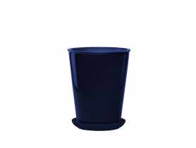 Donica szkliwiona Palma 22 cm granatowa WOKAS