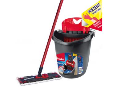 Zdjęcie: Zestaw Ultramax Box - mop płaski + wiadro + rękawiczki VILEDA
