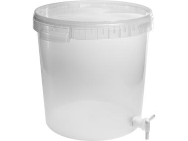 Zdjęcie: Pojemnik fermentacyjny przezroczysty 30 L z kranem + pokrywka BROWIN