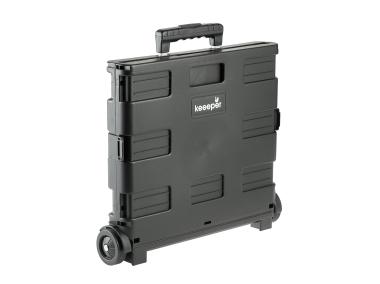 Zdjęcie: Wózek składany na zakupy Olli 65 L 35 kg black KEEEPER