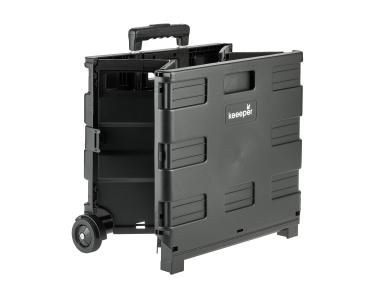 Zdjęcie: Wózek składany na zakupy Olli 65 L 35 kg black KEEEPER