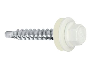 Zdjęcie: Wkręty do blachy farmery 4,8x35 mm białe WKRĘT-MET