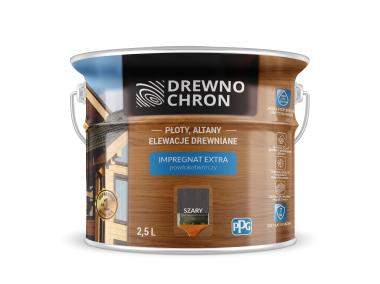 Zdjęcie: Impregnat do drewna Extra szary 2,5 L DREWNOCHRON