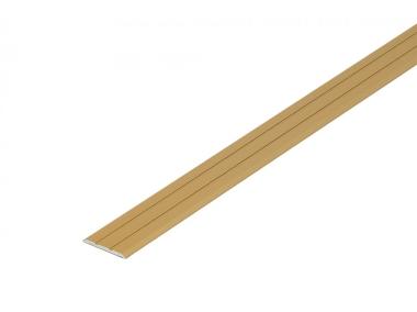 Zdjęcie: Profil progowy płaski klejony aluminium anoda 25 mm 0,9 m złoty CEZAR