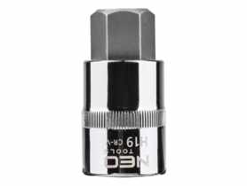 Końcówka sześciokątna na nasadce 1/2", H19 x 55 mm NEO