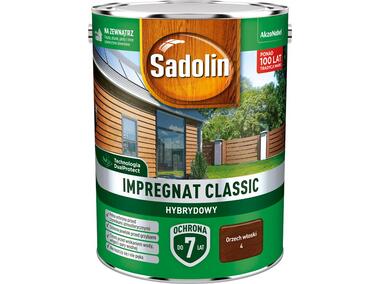 Zdjęcie: Impregnat ochronno-dekoracyjny hybrydowy Classic 4,5 L orzech włoski SADOLIN