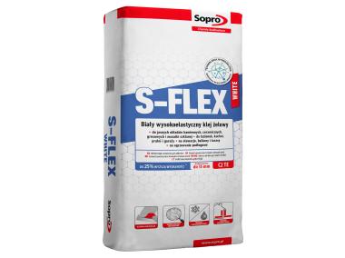 Zdjęcie: Biały wysokoelastyczny klej żelowy 202_S-FLEX 22,5 kg SOPRO