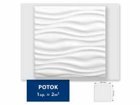 Kaseton 3D Potok (2 m2) biały DMS