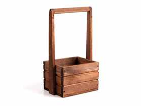 Skrzyneczka drewniana z pałakiem 18x13x11/31 cm brązowa TIN TOURS
