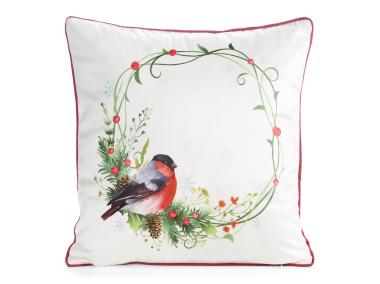 Zdjęcie: Poduszka dekoracyjna welwetowa Bird 45 x 45 cm biała EUROFIRANY
