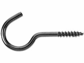 Haczyki wkręcane wygięte ocynkowane 2,8x40 mm, 11 sztuk HSI