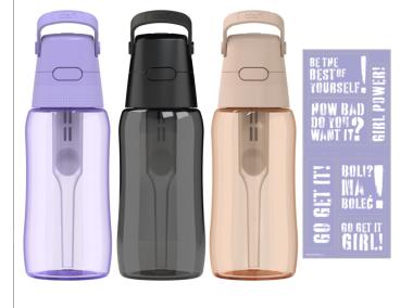 Zdjęcie: Butelka Solid 0,5 L z wkładem filtrującym Fitmania + naklejka Multi DAFI