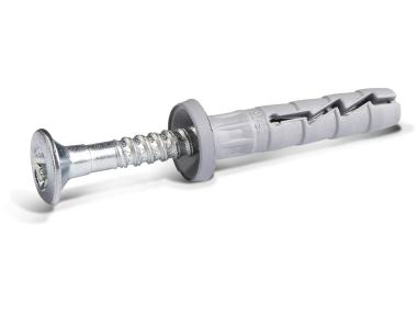 Zdjęcie: Kołek wbijany FX-N-C nylonowy szybkiego montażu z kołnierzem cylindrycznym 8x100 mm 50 szt. RAWLPLUG