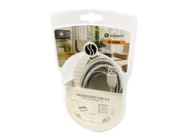 Przewód przedłużający USB 2.0 typu A, 3 m, blister BLUSB3 DPM SOLID