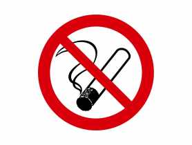 Oznaczenie "Palenie tytoniu zabronione" 15x15 cm METRO