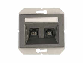 Gniazdo komputerowe grafitowe VILMA