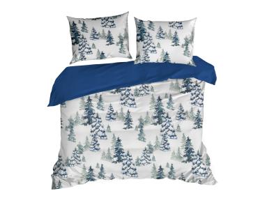 Zdjęcie: Komplet pościeli bawełnianej z nadrukiem świątecznym Natal 220x200 cm, 70x80 cm - 2 szt. EUROFIRANY