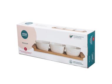 Zdjęcie: Komplet 3 miseczek Regular na bambusowej podstawie ALTOM DESIGN