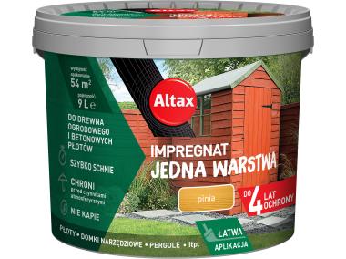Zdjęcie: ALTAX Impregnat Jedna Warstwa 4lata PINIA 9l