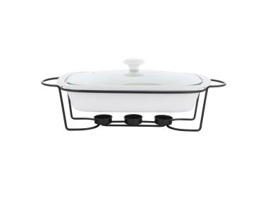 Zdjęcie: Naczynie do zapiekania Regular prostokątne 1800 ml na pogrzewaczu w kolorze czarnym ALTOM DESIGN