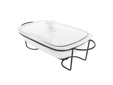 Zdjęcie: Naczynie do zapiekania Regular prostokątne 1800 ml na pogrzewaczu w kolorze czarnym ALTOM DESIGN