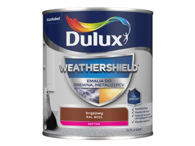Zdjęcie: Emalia do drewna, metalu i PCV Weathershield 0,7 L brązowy RAL 8011 DULUX