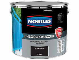 Farba emalia chlorokauczukowa 10 L czarny NOBILES