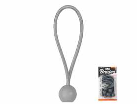 Zestaw gum z kulką Bungee Cord Ball 15 cm, 10 sztuk - szary BRADAS