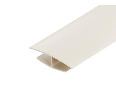 Zdjęcie: Listwa łącząca H do paneli ściennych PVC 3 m Kość Słoniowa CEZAR