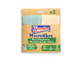 Ściereczki z mikrofibry z recyklingu Microfibre Recycled Fibers 2 sztuki SPONTEX