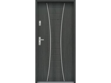 Zdjęcie: Drzwi wejściowe do mieszkań Bastion R-63 Grafit 80 cm prawe OSP KR CENTER