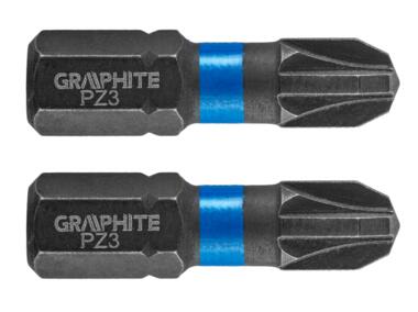 Zdjęcie: Bity udarowe PZ3 x 25 mm - 2 szt. GRAPHITE
