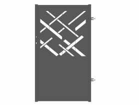 Furtka Ana 0,90 m, 1,50 m, stal ocynk+RAL7016 struktura prawa POLBRAM