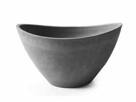 Donica kompozytowa w ksztłacie łódki 30x22x17 cm szara TIN TOURS