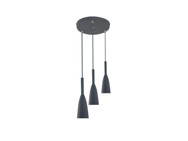 Zdjęcie: Lampa wisząca Solin 3 talerz szara LIGHT PRESTIGE
