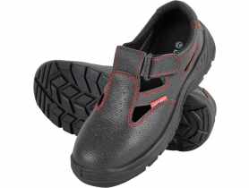 Sandały bez podnoska skórzane czarne, o1 src, 43, CE, LAHTI PRO