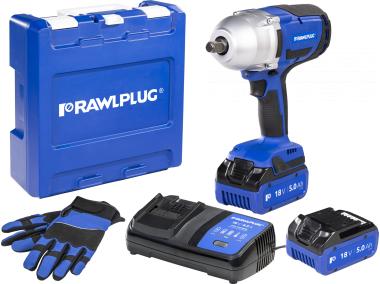 Zdjęcie: Klucz udarowy RawlWrench R-PIW18, 2 akumulatory 5.0 Ah z ładowarką, walizka R-RC-4414 RAWLPLUG