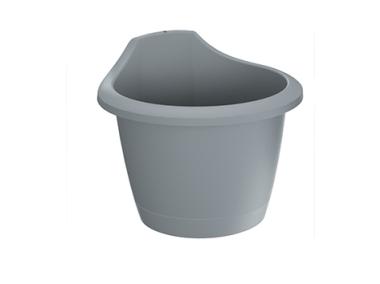 Zdjęcie: Doniczka Respana Wall szary kamienny 24 cm PROSPERPLAST