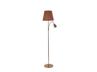 Zdjęcie: Lampa podłogowa Artemis plus, złota podstawa, cappuccino abażur ADRILUX