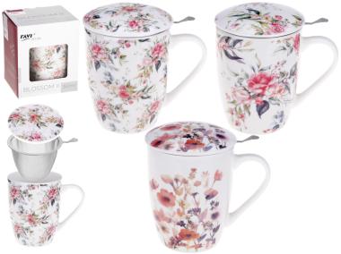 Zdjęcie: Kubek z zaparzaczem Blossom II 350 ml z porcelany New Bone 81442 RAVI