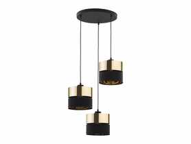 Lampa wisząca Hilton black/gold 3 x E27 4349 TK LIGHTING