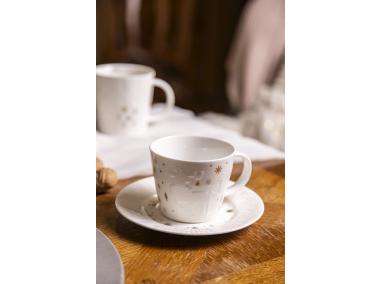 Zdjęcie: Filiżanka ze spodkiem porcelanowa świąteczna Zimowy Blask 240 ml ALTOMDESIGN