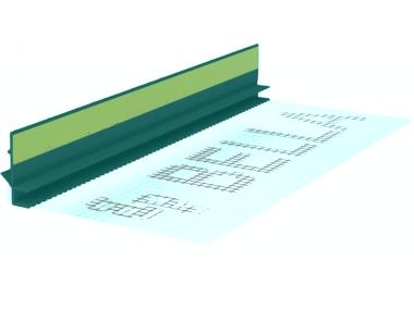 Zdjęcie: Listwa PVC BP13 Mini U L300 6/3 szary ciemny, z siatką i z uszczelką BELLA PLAST