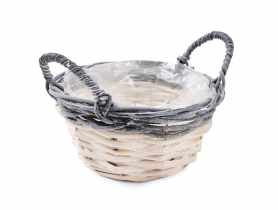 Osłonka wiklinowa z uchwytami 19x19x9/14 cm TIN TOURS