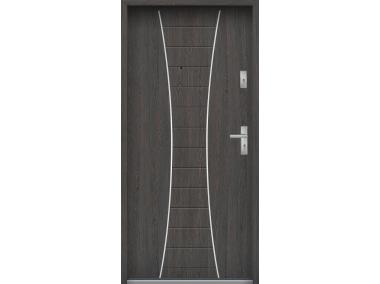 Zdjęcie: Drzwi wejściowe do mieszkań Bastion R-63 Wenge deska 80 cm lewe ODR KR CENTER
