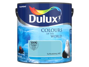 Zdjęcie: Farba do wnętrz Kolory Świata 2,5 L turkusowy klif DULUX